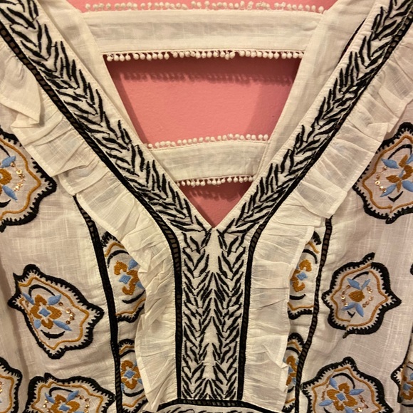 Anthropologie Sequined Embroidered Blouse size 6 - Picture 13 of 16